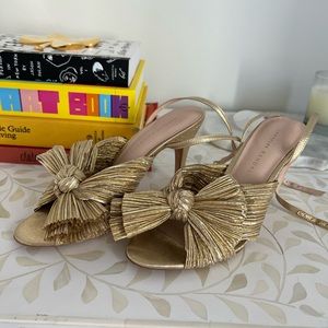 Loeffler Randall Bow Heel SIZE 6 GOLD
